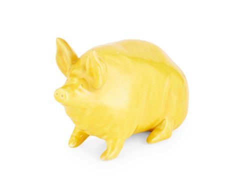 covered in a yellow glaze, impressed maker’s marks WEMYSS WARE/ R. H. &amp; S.(16cm long)