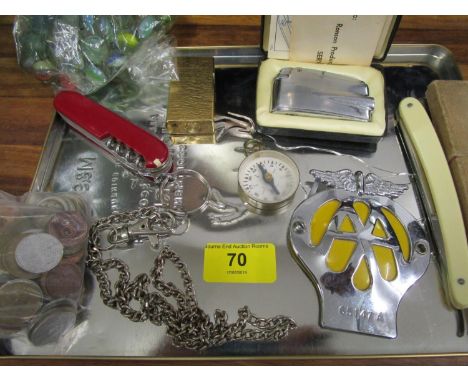 A Dunhill lighter and other items 