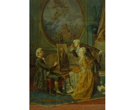 G R Moretti (Italian 19th/20th century): The Portrait Painter, watercolour signed and inscribed 'Roma' 51cm x 35cm
Provenance