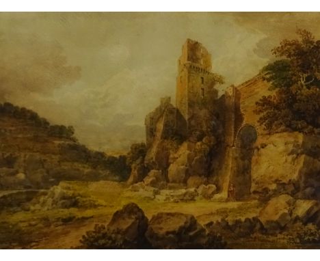 Francis Nicholson (British 1753-1844): 'Roslin Castle' near Edinburgh, watercolour unsigned 29.5cm x 39.5cmProvenance: privat