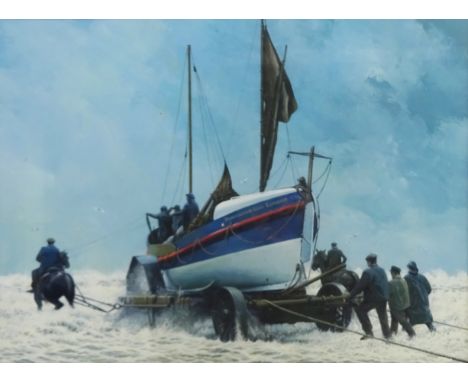  John Cooper (British 1942-): Lifeboat Portrait - Bridlington Quay Lifeboat the 'George & Jane Walker', gouache signed 51cm x