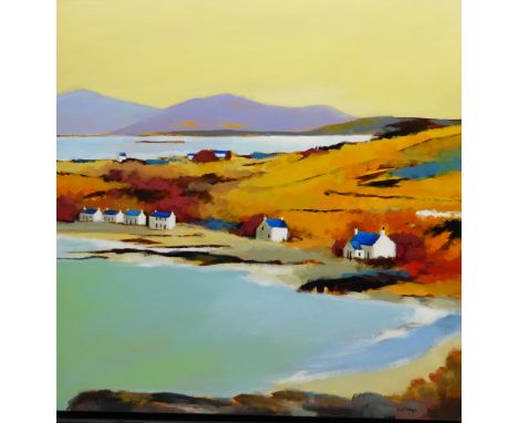 Will Kemp (British 1977-): West Coast Cottages, oil on canvas signed 76cm x 76cmProvenance: with the DeMontfort Gallery; Kemp