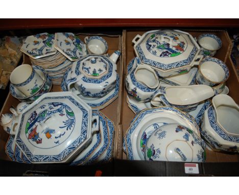 An early 20th century Westover part tea and dinner service, decorated in the Chinese taste