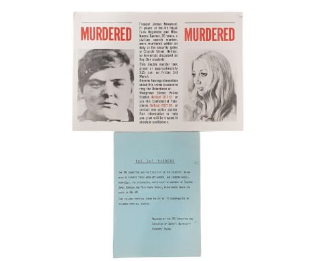 ORIGINAL RUC - RAG DAY MURDER POSTER AND LEAFLET 