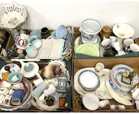 An extensive collection of ceramics, to include Poole tablewares, crested wares, and Carlton ware (4 boxes)