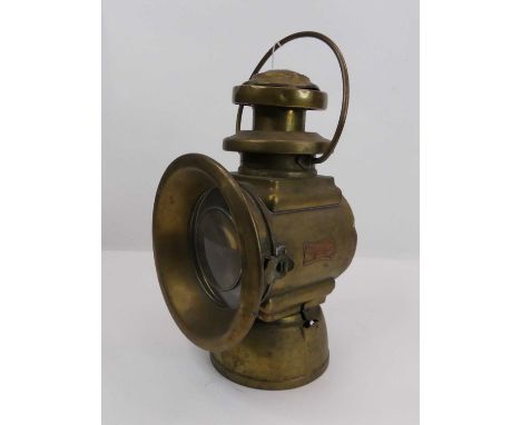 A Lucas 'King of the Road' brass lantern, no. 664, h.35cm