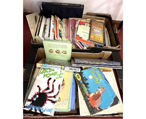 A collection of books and maps, to include children's novels, ordnance survey and Michelin maps