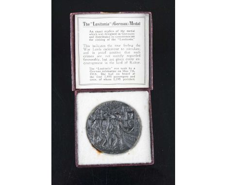 An R.M.S. The ''Lusitania'' (German) Medal, boxed with leaflet.