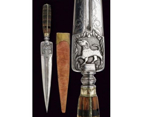 dating: First half of the 19th Century provenance: Southern Italy, Solid, straight, double-edged blade with deep central groo