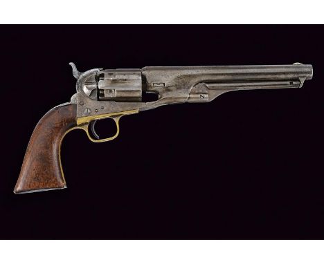 dating: 1861 provenance: USA, 7-1/2', round, 44 cal. barrel (heavy pitting inside), with traces of '...RICA-' mark on the bac
