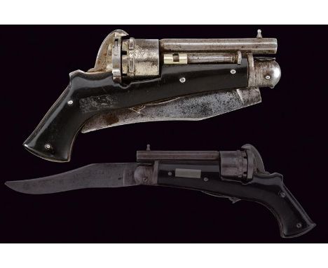 dating: 1870 provenance: France, Octagonal, rifled, 5 mm cal barrel, with serial number '35xx' and front sight at the base; t