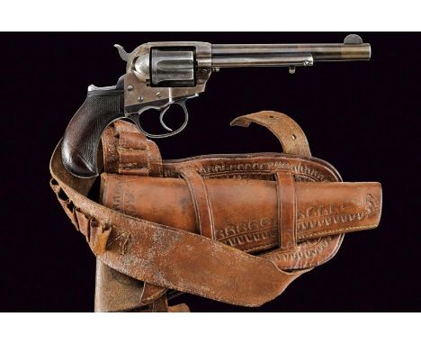 dating: about 1885 provenance: USA, Rifled, round barrel (clean bore, visible rifling), with address and marking 'COLT D. A. 