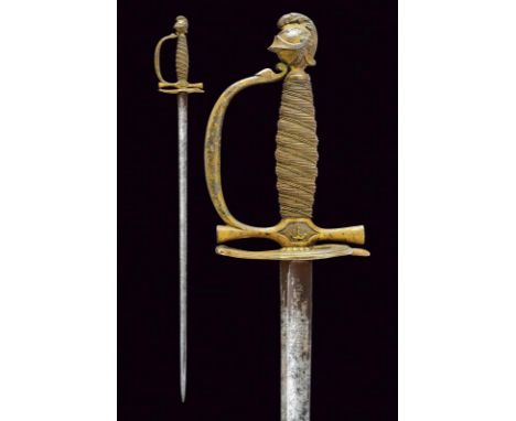 dating: First half of the 19th Century provenance: Austria, Straight, single-and short false-edged blade, with central fuller