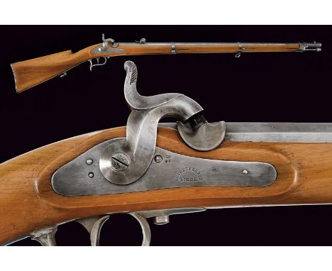 dating: Third quarter of the 19th Century provenance: Liege, Rifled, round, 9,5 mm cal. barrel (clean bore, visible rifling),