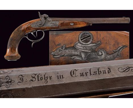 dating: Mid 19th Century provenance: Baden, Octagonal barrel with slight micro-rifling, featuring remains of probably antique