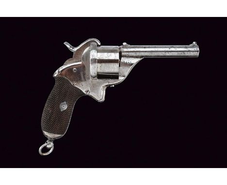dating: about 1870 provenance: Papal States, Round, rifled, 9 mm cal. barrel, with sight and foresight. Smooth, six-shot cyli