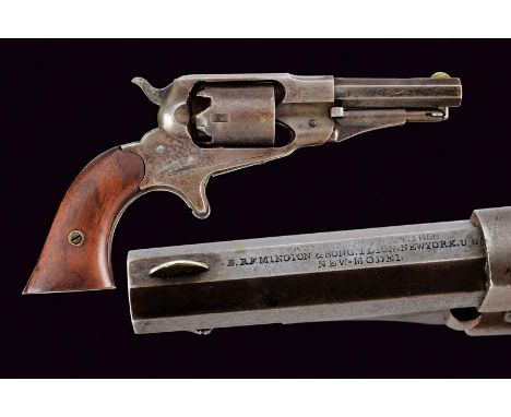 dating: 1865 - 1873 provenance: USA, Rifled, octagonal, 3', 31 cal. barrel, with semi-circular foresight, on the back a three