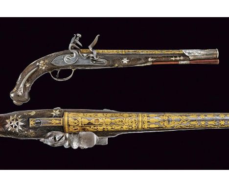 dating: Early 19th Century provenance: Turkey, Smoothbore, two-stage, 15 mm cal barrel, octagonal at the first part with silv