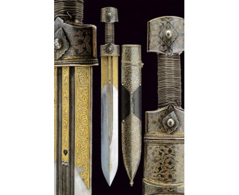 dating: Late 19th Century provenance: Caucasia, Wide and long, double-edged blade with two and four grooves at the centre, da