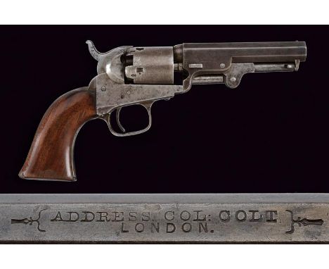 dating: 1854 provenance: London, Octagonal, rifled, 4', 31 cal barrel, provided with low, round, brass front sight, (visible 