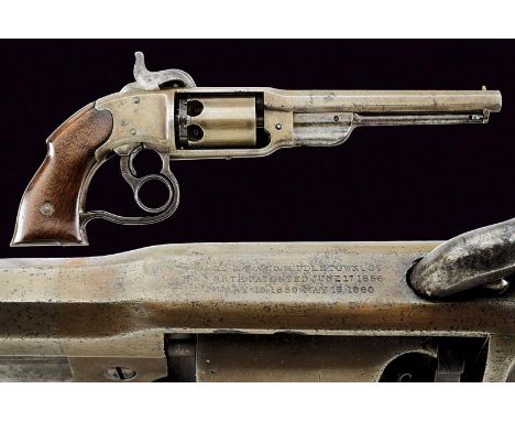 dating: Third quarter of the 19th Century provenance: USA, Octagonal, rifled, 36 cal. barrel, provided with foresight; smooth