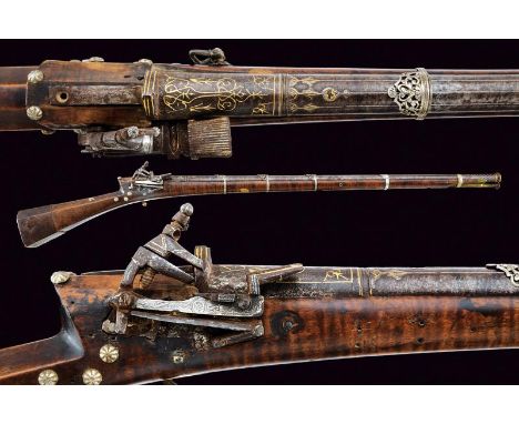 dating: First half of the 19th Century provenance: Turkey, Fine and interesting, three-stage, smoothbore, damask, 17.5 mm cal