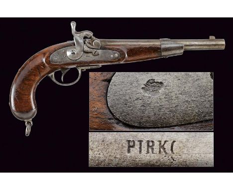 dating: 1864 provenance: Austria, Round, rifled, 13.9 mm cal barrel, marked 'PIRKO', with marks 'R' and 'J' with central groo
