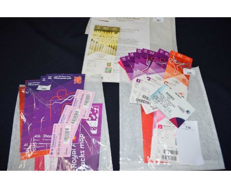 Vairous ephemera from the London 2012 Olympic games to include, Spectator guides for Athletics, football (Coventry), taekwond