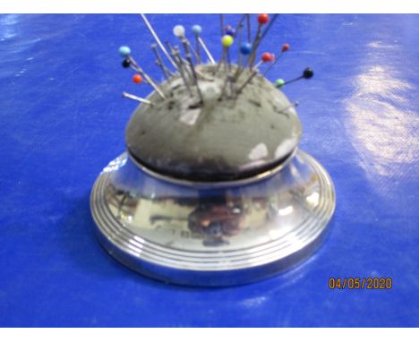 Hallmarked silver Pin Cushion, bearing hallmark for Birmingham