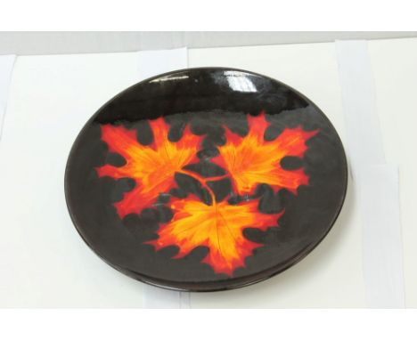 Poole Pottery Forest Flame charger, decorated by Lorna Whitmarsh and designed by Karen Ford in 2004, 40cm   CONDITION REPORT 