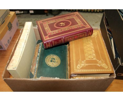 Books - a selection of tooled leather books - including Folio Society, Oxford University Press, etc (qty)