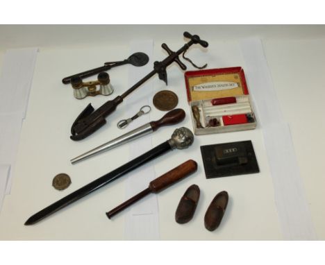 Interesting box of miscellaneous items - including The Walkden Sealing Set, in original box, Number Recorder with press lever