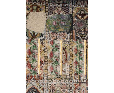 Large selection of antique and vintage beads and beaded pieces - including trims and embellishments, some string beads in tin