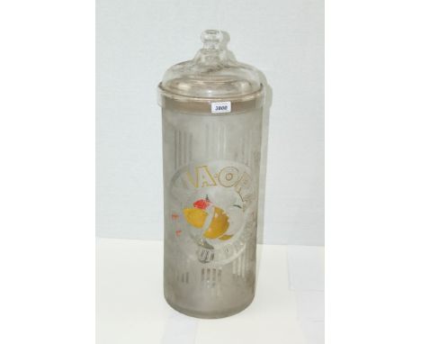Vintage glass Kia-Ora shop drinks dispenser 
