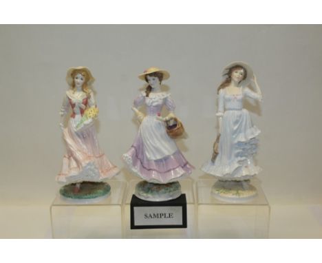 Set of four Royal Worcester limited edition figures - Spring, Summer, Autumn and Winter