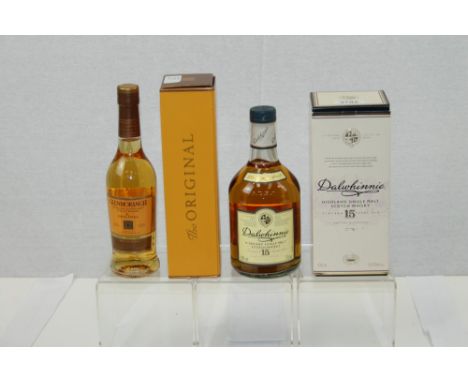 Dalwhinnie 15 year old Highland Single Malt Whisky and Glenmorangie Highland Single Malt Scotch Whisky (2 bottles) - both box