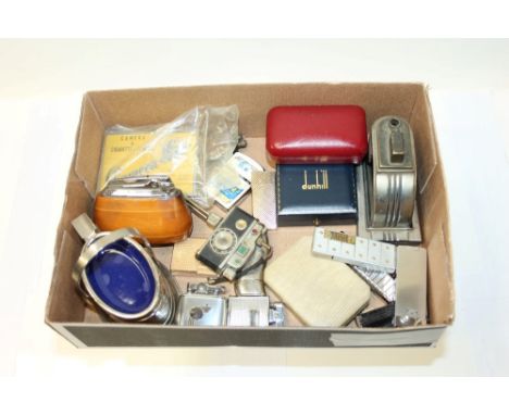 Collection of cigarette lighters - including Dunhill, Ronson, Colibri, together with Camera Lite camera and cigarette lighter