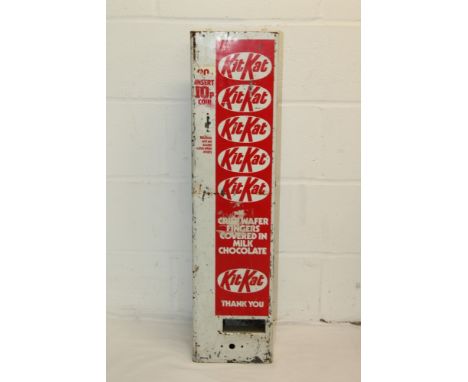 A vintage metal Kit Kat vending machine - originally 10p coin converted to 20p