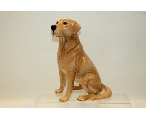 Beswick fireside figure of a Golden Labrador dog, impressed marks to base 2314 Beswick, England, 32cm in height   CONDITION R