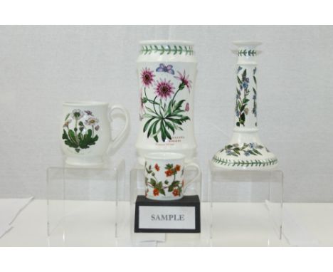 Collection of Portmeirion The Botanic Garden tea and dinnerware - including two tureens, candlestick, vase, jug, toast rack a