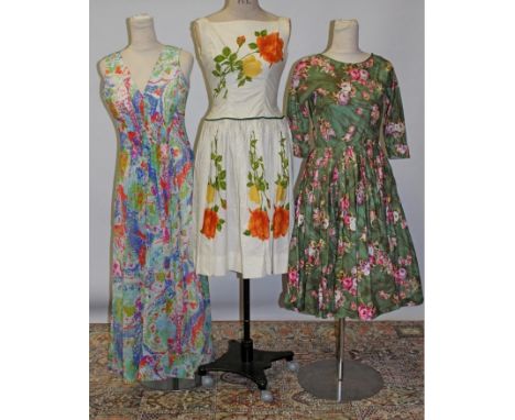 Ladies' 1950s and 1960s summer dresses and skirts, makers include Hildebrand, Berketex, Sam-Clair & Reldan.  Sold with vintag