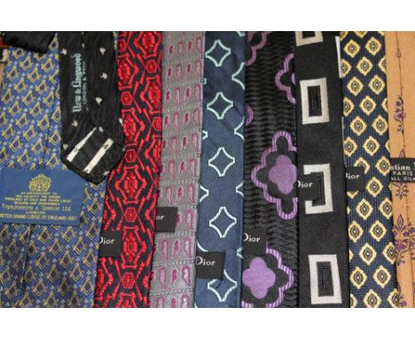 Gentlemen's vintage ties, good selection of mainly silk ties including eight Christian Dior, Hardy Amies, Welch Margetson, Th