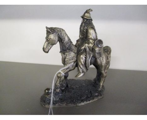 Gandalf and Shadowfax, a pewter figure from the Lord of the Rings collection first series No.11 a series of 12, circa 1991 
