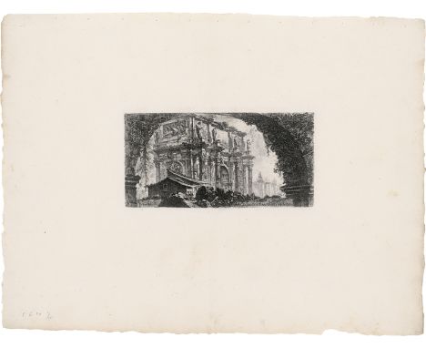 Piranesi, Giovanni Battista  -- Arco di Constantino in Roma. Radierung aus der Folge Alcune Vedute di Archi Trionfali. 13 x 2