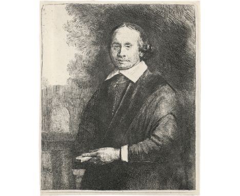 Rembrandt Harmensz. van Rijn -- Bildnis des Jan Antonides van der Linden. Radierung. 12,3 x 10,5 cm. (1665). B. 264, White/Bo