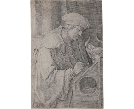 Leyden, Lucas van -- Der Evangelist Lukas; Der Evangelist Johannes. 2 Kupferstiche. Je ca. 11,1 x 7,4 cm. (1510). B. 102, 103