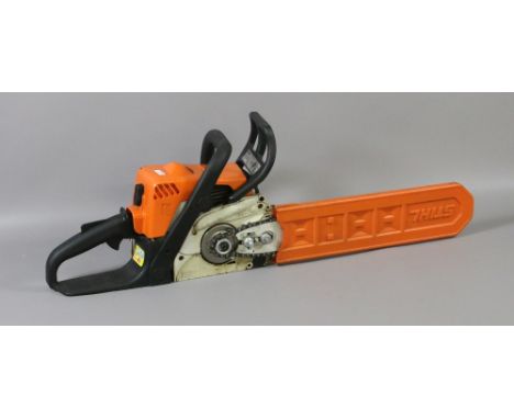 A Stihl petrol chainsaw.