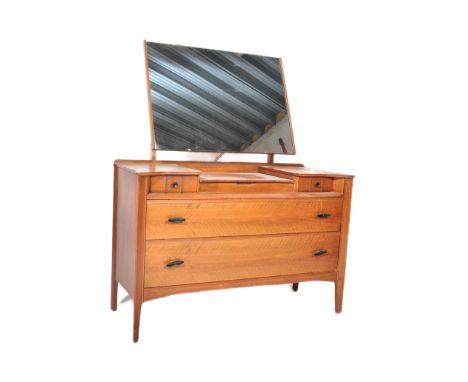 Lebus Furniture - A vintage 1950's Danish style teak wood&nbsp; Lebus&nbsp; link series dressing table. The dressing table be