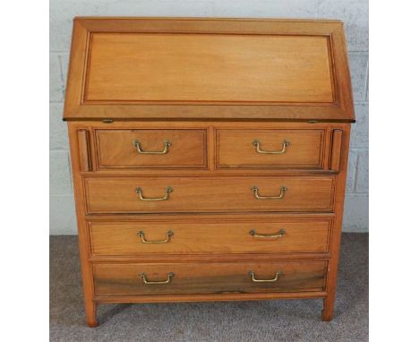 &nbsp;A modern hardwood George III style bureau, 197cm high, 91cm wide along with a light oak gateleg table; two small occasi