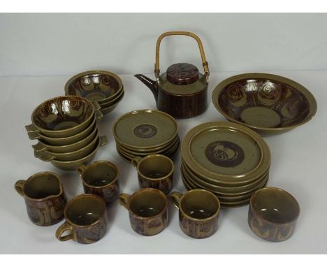 A large assortment of ceramics, including a David Lloyd Jones studio pottery part service in a Japanese style, including teap